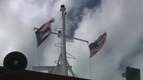USA Puerto Rico Flags 库存影片 33255653