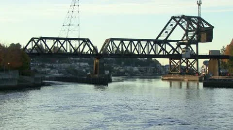 USA Seattle River Video stock 11235227