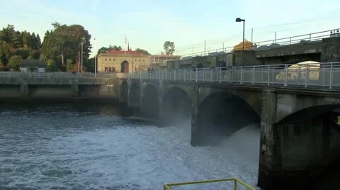 USA Seattle River Video stock 11235342