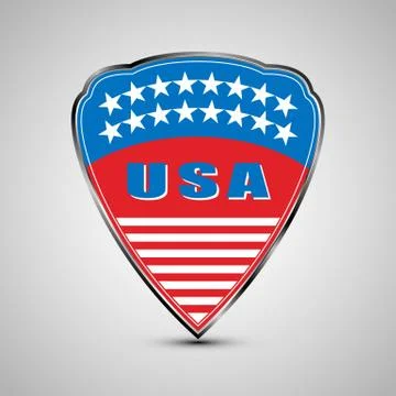 USA shield emblem Stock Illustration