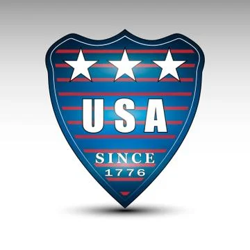 USA shield emblem Stock Illustration