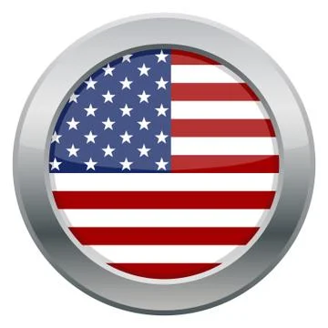 USA Silver Icon Illustrazione stock