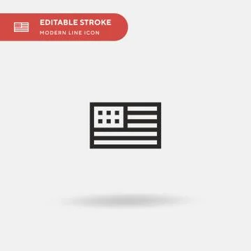 Usa Simple vector icon. Illustration symbol design template for web mobile UI Stock Illustration
