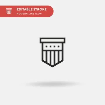 Usa Simple vector icon. Illustration symbol design template for web mobile UI Ilustração Stock