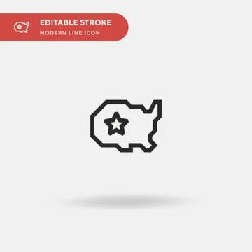 Usa Simple vector icon. Illustration symbol design template for web mobile UI Ilustração Stock