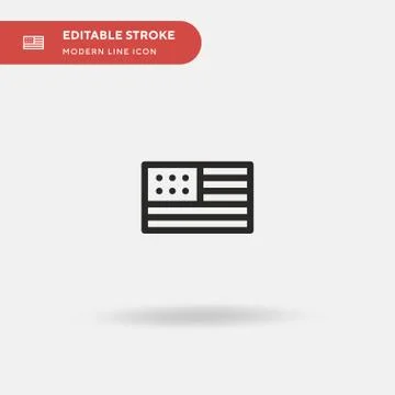 Usa Simple vector icon. Illustration symbol design template for web mobile UI Ilustração Stock