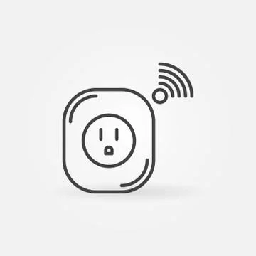USA Smart Socket vector concept icon in outline style Stock Illustration