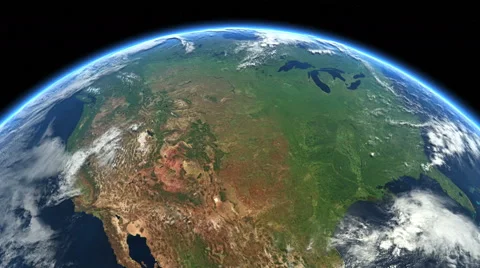 USA from space. Earth From Space. North America, US. Stock Footage