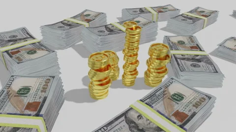 USA Stack of Money Background Vídeos de archivo 285314060