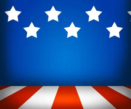 Usa stage backdrop Stock Illustration