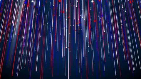 USA star falling background, looped Stock Footage 78740598