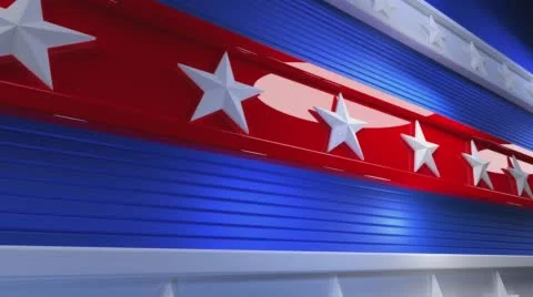 USA Stars Stripes Background Loop  Stock Footage