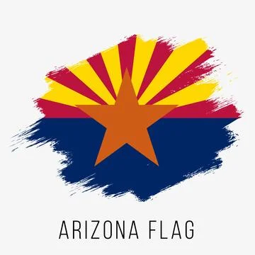 USA State Arizona Vector Flag Design Template Stock Illustration