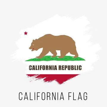 USA State California Vector Flag Design Template Stock Illustration