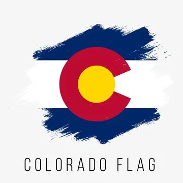 USA State Colorado Vector Flag Design Template Stock Illustration