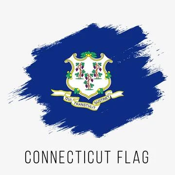 USA State Connecticut Vector Flag Design Template Stock Illustration