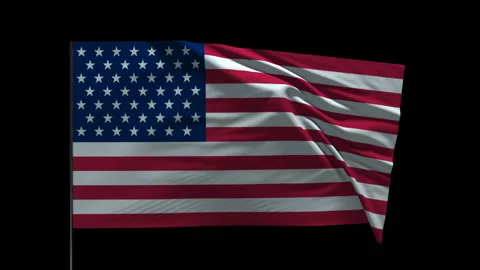 USA state flag on black background. Close-up. Stockbeeldmateriaal 130002053