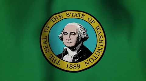 USA State Flag Loop - Washington Vidéo 6523543
