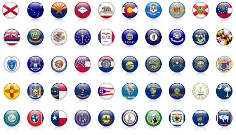 USA state flags Stock Illustration
