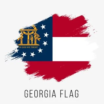 USA State Georgia Vector Flag Design Template Stock Illustration