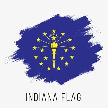 USA State Illinois Vector Flag Design Template Stock Illustration