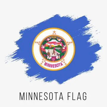 USA State Minnesota Vector Flag Design Template Stock Illustration