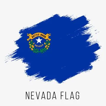 USA State Nevada Vector Flag Design Template Stock Illustration
