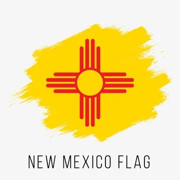 USA State New Mexico Vector Flag Design Template Stock Illustration