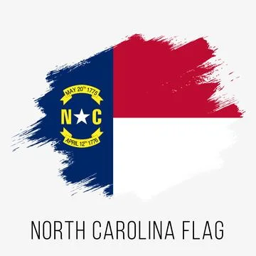 USA State North Carolina Vector Flag Design Template Stock Illustration
