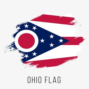 USA State Ohio Vector Flag Design Template Illustrazione stock