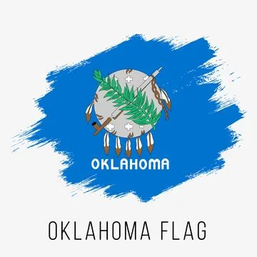 USA State Oklahoma Vector Flag Design Template Stock Illustration