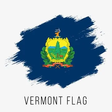 USA State Vermont Vector Flag Design Template Stock Illustration