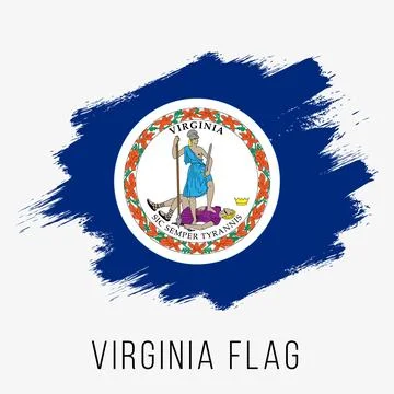 USA State Virginia Vector Flag Design Template Stock Illustration