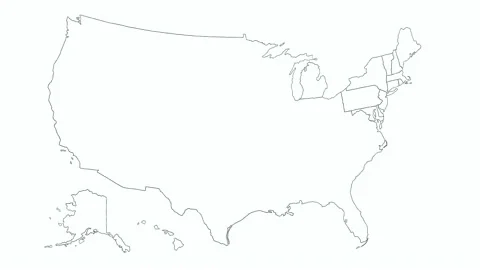 USA States in line Stock Footage 144182779