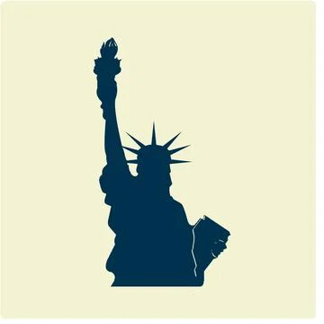 USA Statue of Liberty Vector Stock Illustration