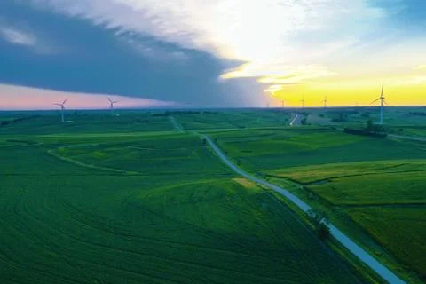 USA sunset Stock Photos