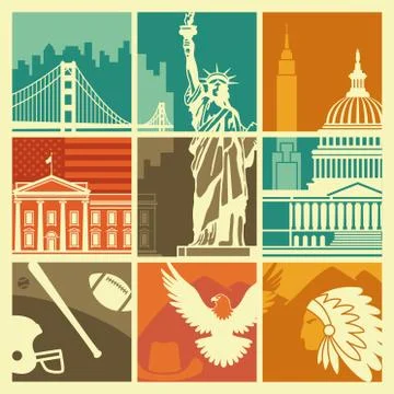 USA symbols Stock Illustration