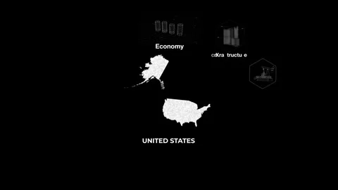 USA technology map with animated charts   Stock Footage 340972313