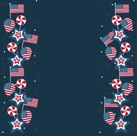 Usa template border Stock Illustration