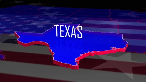 USA Texas State Fly In 01 Vídeo Stock 132749704