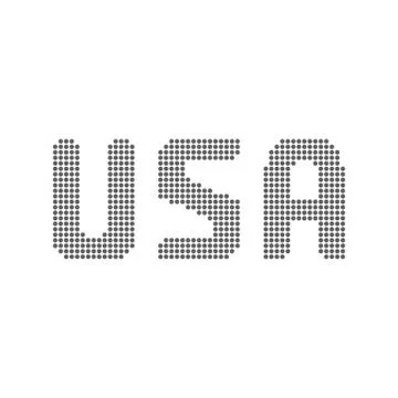 Usa text from dots Stock Illustration