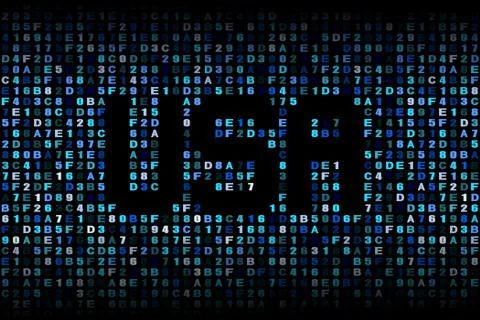 USA text on hex code illustration Stock Illustration