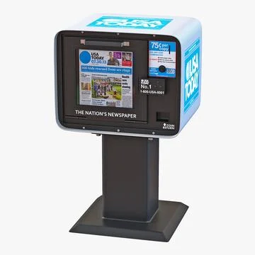 USA Today Newspaper Box 3D Model 3D Model