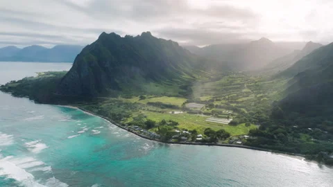 USA tourism background for copy message. Beautiful mountains aerial 4K Travel 스톡 동영상 245765628