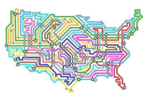Usa underground Stock Illustration