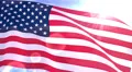 USA US American Flag Closeup Waving Against Blue Sky Seamless Loop CG 2 HD Footage