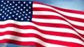 USA US Flags Closeup Waving Against Blue Sky CG Long HQ Seamless Loop HD Footage