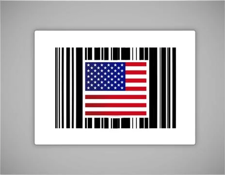 Usa, us upc or barcode Stock Illustration