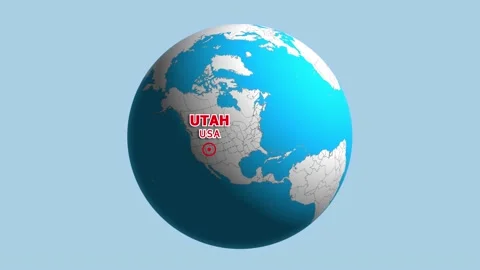 USA UTAH ZOOM IN FROM SPACE Stock Footage 177567434