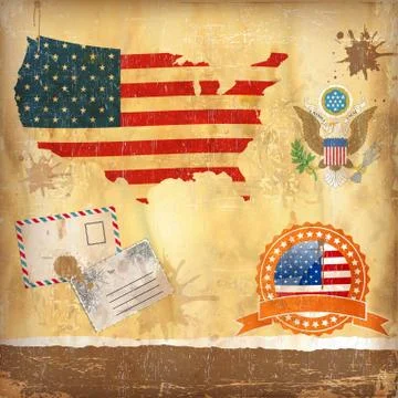 USA vector set. Stock Illustration